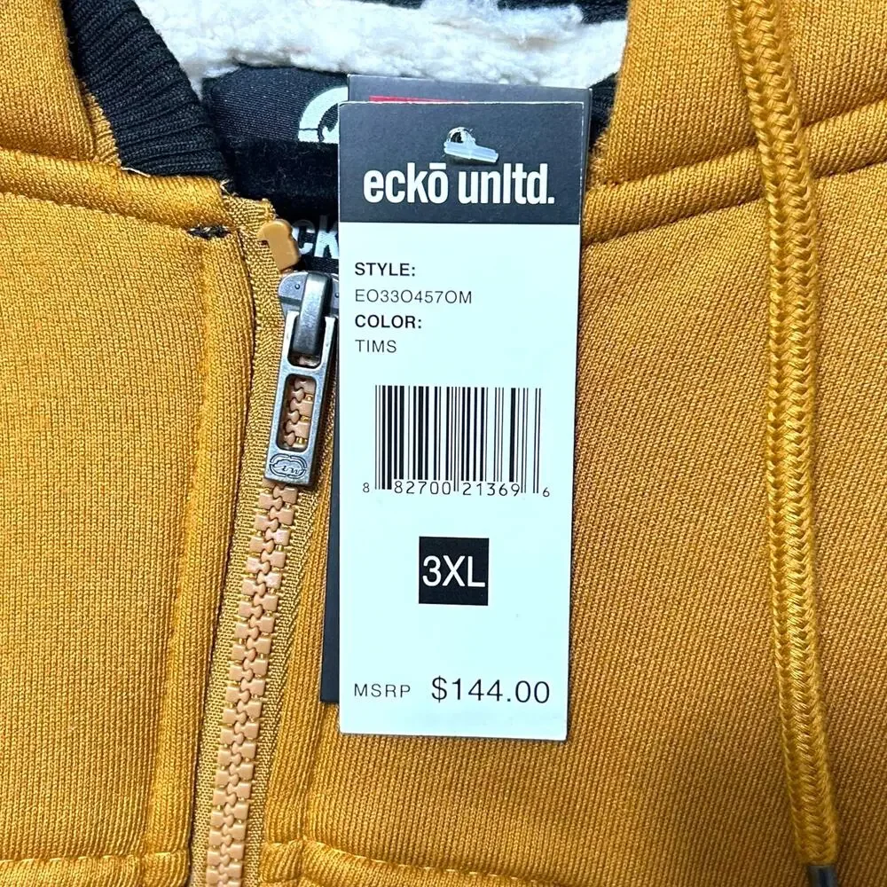 Ecko Unltd. Renown Faux Shearling Varsity Jacket NWT Men's Sz 3XL Tims Casual